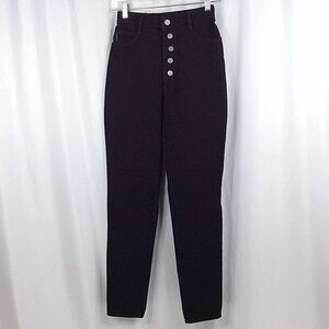 Vintage BONGO 90s Button Fly High Waist Jeans Size 3 Black Tapered Y2K